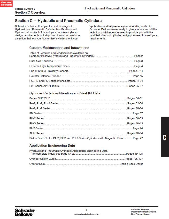 Sec C Hydraulic Pneumatic Cylinders