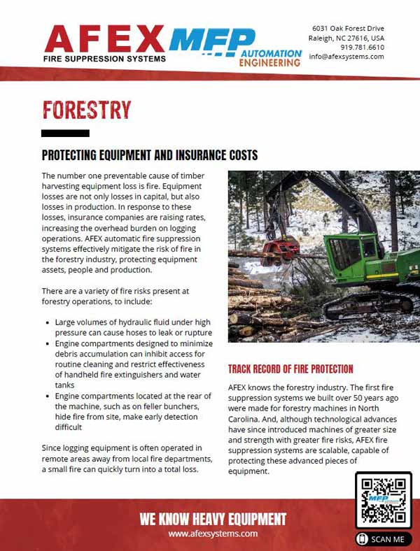 Afex Forestry Industry Fire Suppression