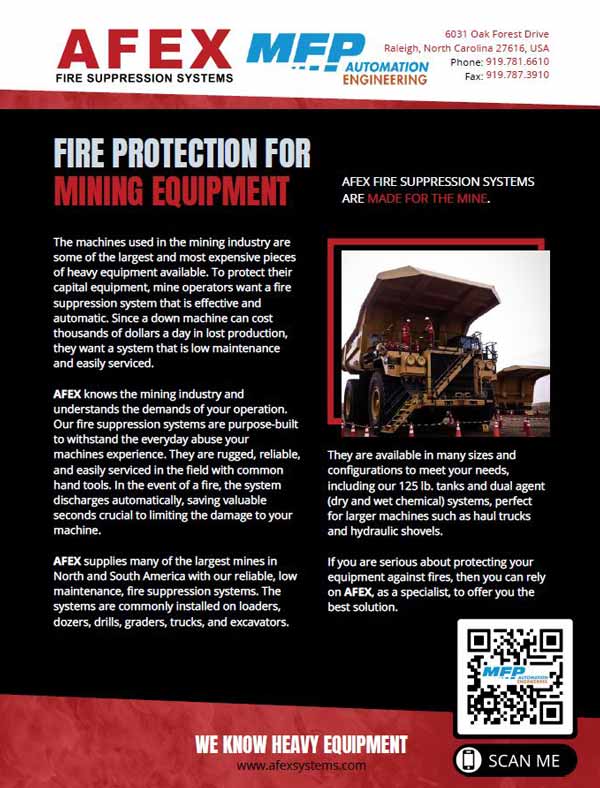 Afex Mining Sales Fire Suppression