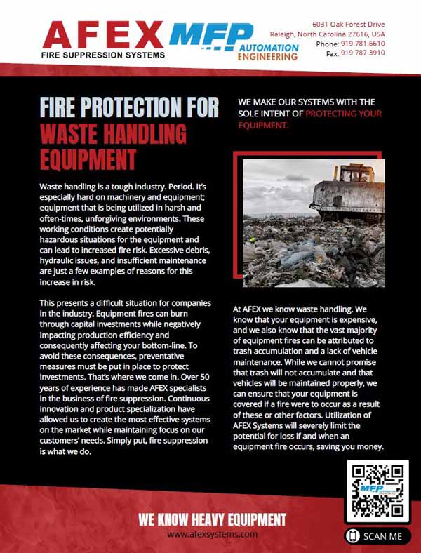 Afex Waste Sales Fire Suppression